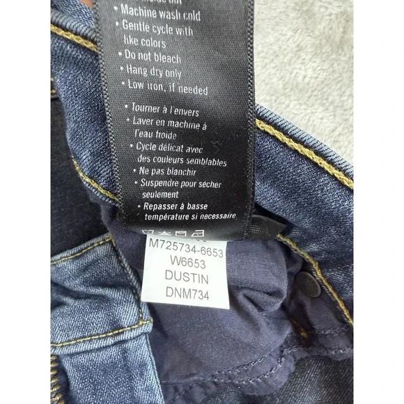 Paige Jeans Men's 38x33 Blue Dark Wash Croft Stretch Skinny Straight Denim - Picture 7 of 11